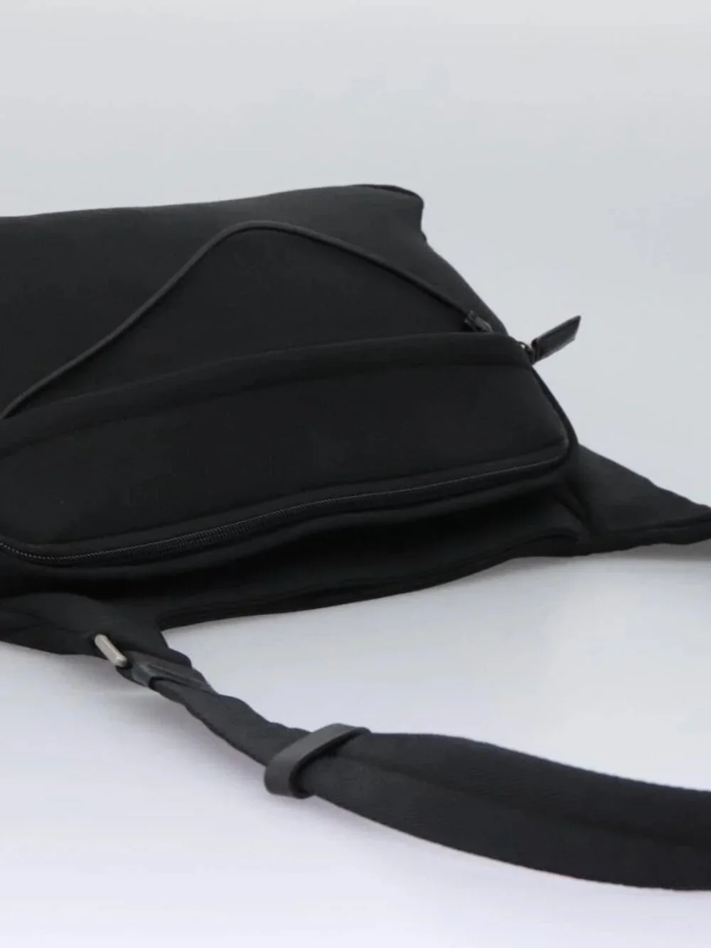 PRADA Shoulder Bag Nylon Black Auth EC354